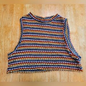 EUC ZARA cropped knit retro top